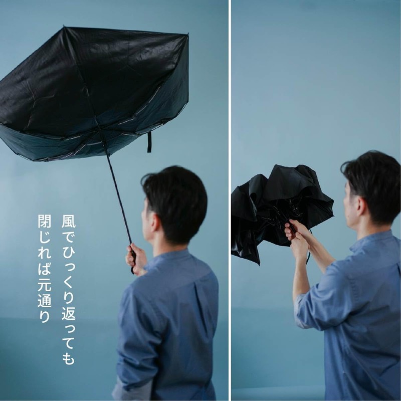 Komiya Shoten Folding Umbrella, For Both Rain and Shine, Men's,