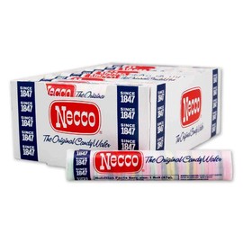 Necco Wafers, The Original Candy Wafers Display Pack - Assorted Flavor Tray, Retro Sweets for the Holidays, Vintage Candy in Bulk Box - 2-Ounce Rolls (Pack of 24)