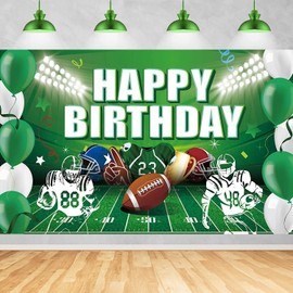 Football Birthday Party Backdrop Football Birthday Banner Super Football Bowl Game Day Sports Fan Supplies Football Themed Boy Birthday Party Decorations Photo Booth Props