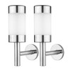 2Pcs Stainless Steel LED Solar Power Wall Mount Light Outdoor