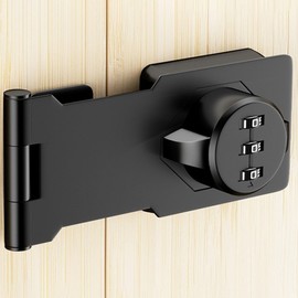 Unlock 180-Degree 2-Digit Combination Lock, Black Door Lock