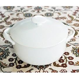 * rindosutaimesuto * heat suto-nuxea- * Linen Linen Matte White with Lid, Casserole * tyokore-tofondexyu