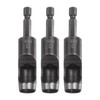 sourcing map 3pcs Leather Hollow Punch 1/4 Hex Shank for