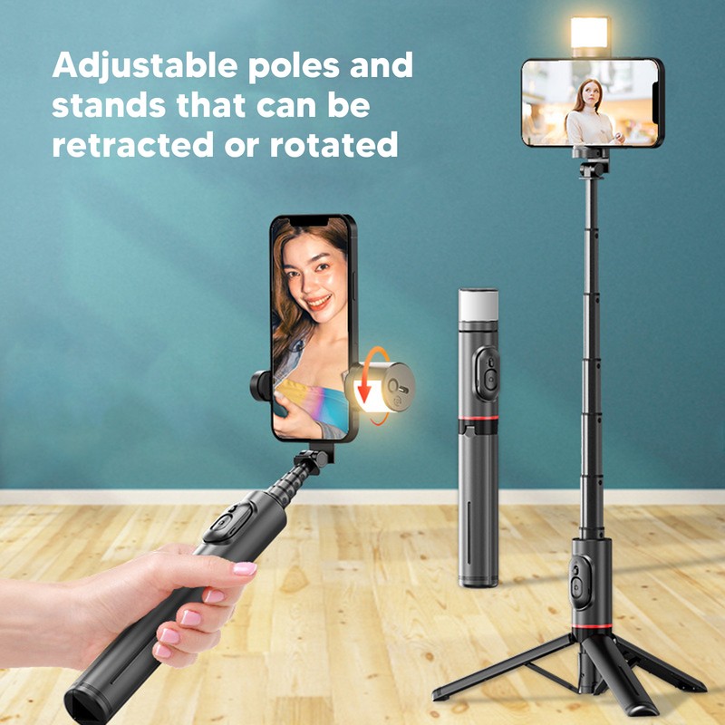 Selfie Stick Tripod Lightweight High Stability Adjustable Multifunction Selfie Stand