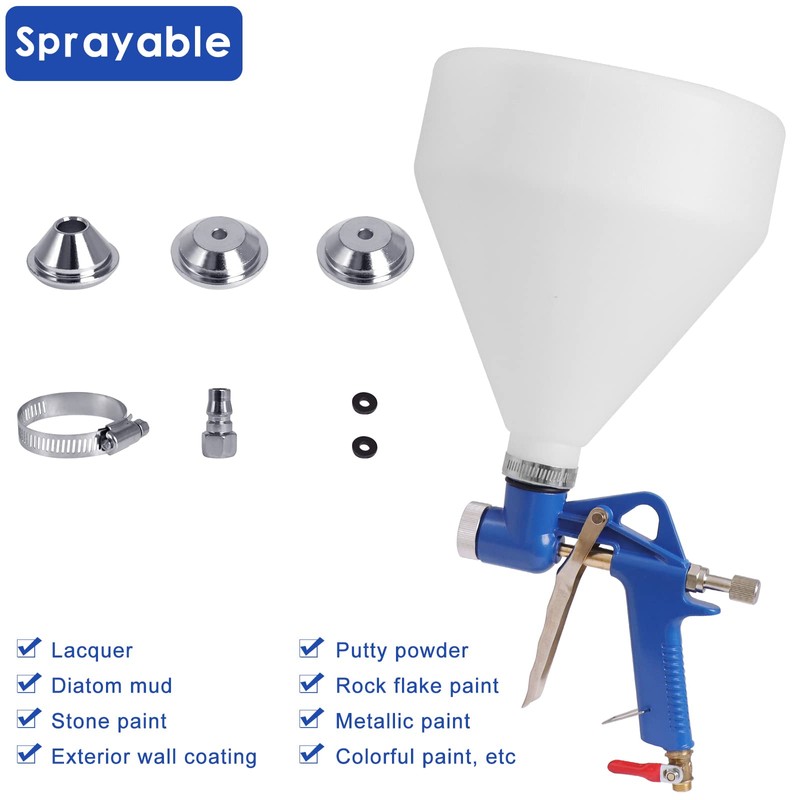 Drywall Texture Sprayer,Air Texture Gun 1.5 Gallon with 3 Nozzle