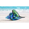 Glass Conch, Hand Blown Seashell Art Glass Figurine, Beautiful Home