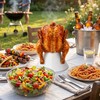 JUMUZHE Ceramic Chicken Roaster Rack, Beer Can Chicken Holder Stand