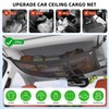 CCAIPU Car Ceiling Cargo Storage Net Pocket, Adjustable Double-Layer Mesh