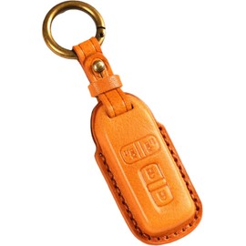 [smasol] NBOX Key Cover NBOX Custom Genuine Leather Key Case JF1 JF2 JF3 JF4 Key Case 3 Buttons 4 Buttons One Side Slide Dedicated Design Both Sides Slide, Camel (3D luxury) / 4 button