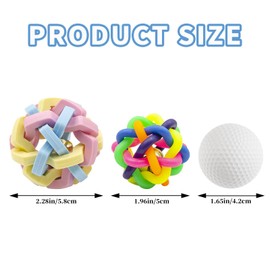 BingegePet Ferret Toys 6-Pack with Bells – Colorful Interlocking Ball Set for Ferrets, Rabbits & Small Pets | Chew-Proof Rubber & Plastic Balls for Interactive Play, Ferret Enrichment Chew Toys