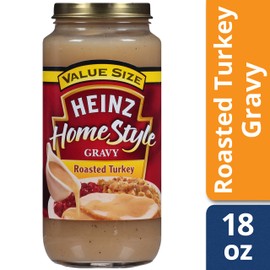 Heinz Homestyle Roasted Turkey Gravy (18 oz Jars, Pack of 12)