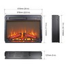 Innoflame 23" Electric Fireplace Insert, Electric Fireplace Heater with Remote/Timer,