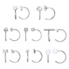 8 Pairs Stainless Steel Half Hoop Earrings | Huggie Hoop