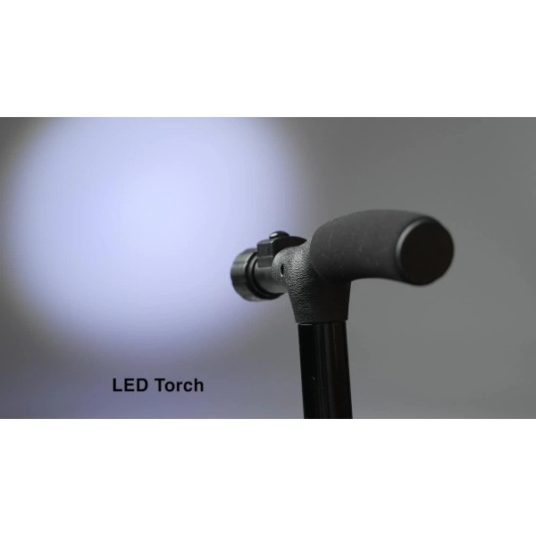 Unbranded Cane Adjustable Walking Stick Collapsible With LED Light Travel