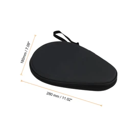 PATIKIL Table Tennis Racket Case, Ping Pong Paddle Case Hard Cover Container Bag Gourd Shape for Sports Accessories, Black