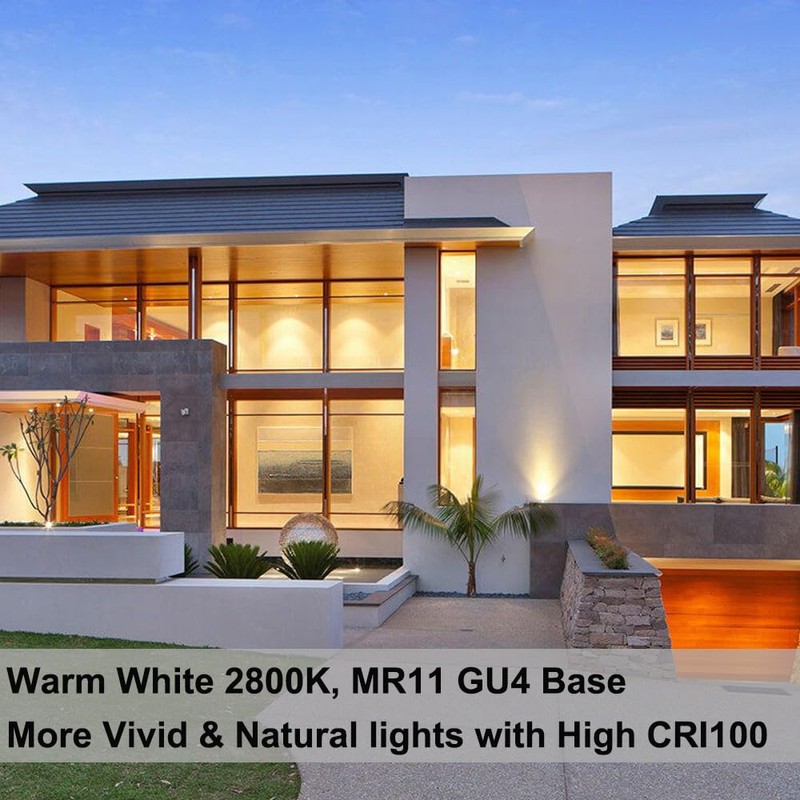Vannise GU4 Bulb 5W 12V, 6 Pack GU4 Base MR11