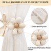 MWRDSM 2pcs Curtain Tiebacks, Flower Curtain Ties for Drapes, Curtain