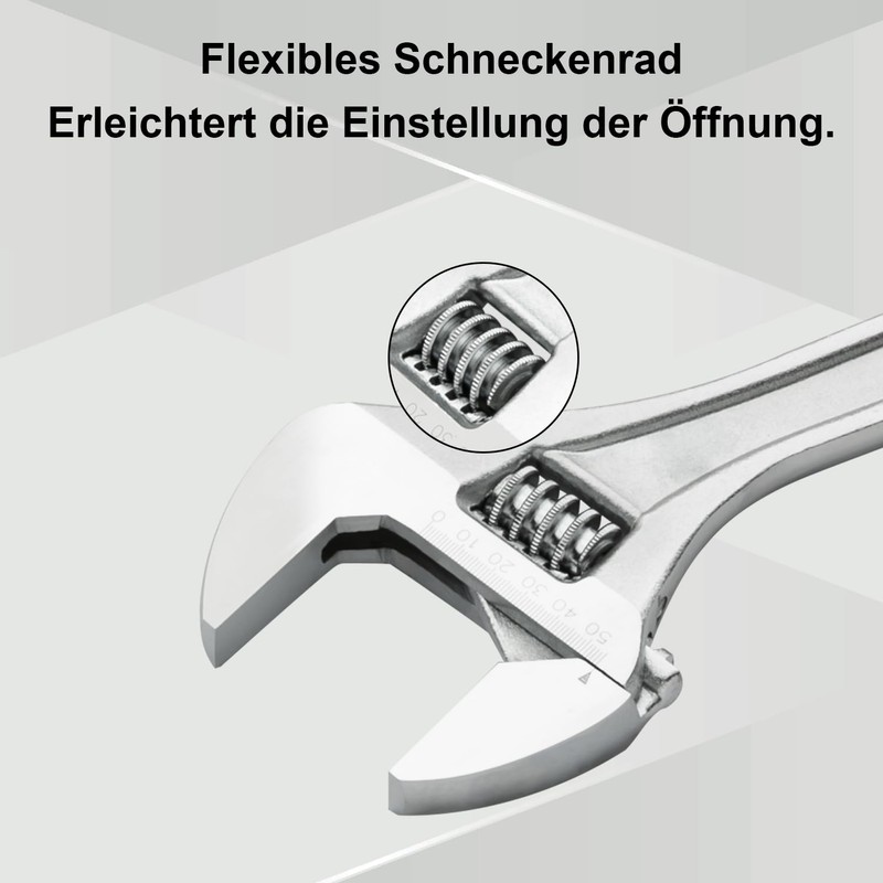 MAXPOWER 300 mm Adjustable Spanner, Professional High Performance Gear Key