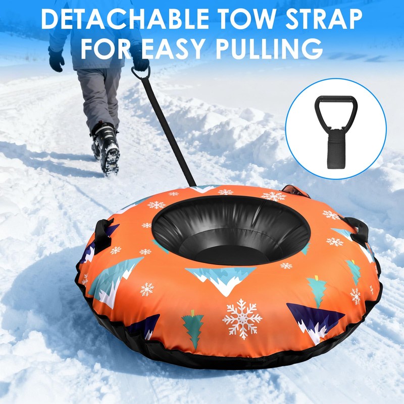 48 Inch Snow Tube with Premium Canvas Cover & Towable