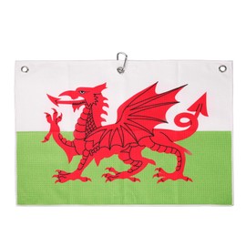 SHABIER United Kingdom Golf Towel Golf Microfiber Waffle Pattern Golf Towel (The Red Dragon)