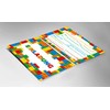 12 Invitation Cards for Children's Birthday Boys Building Blocks