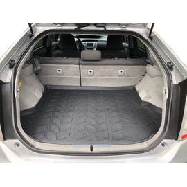EACCESSORIES EA Cargo Liner - Trunk Mat for Toyota Prius 2010-2015 – Weather-Resistant Trunk Mats for Cars with Raised Lip – Non-Slip Car Trunk Mat Rubber – Easy to Install – Laser Pre-Cut Design