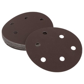 X AUTOHAUX Sandpaper Hook & Loop Sanding Sheets 125x125mm Red 1500 Grit Round Efficient Grinding and Polishing Automobile Manufacturing and Repair Woodworking