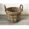 Round Kindling/Storage Basket, Hessian Lined, Excellent Quality, Very Strong Kuba