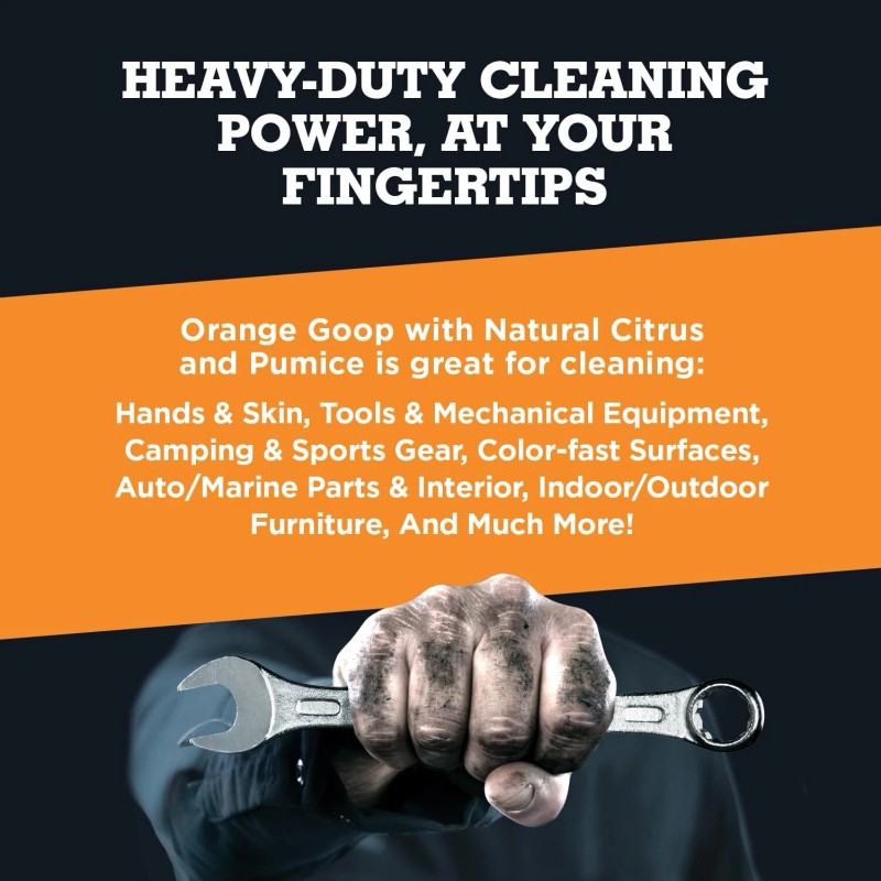 GOOP Orange Goop Hand Cleaner Liquid with Pumice 128 Fl