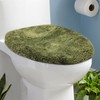 Moss Green Bathroom Rug, Absorbent Non Slip Microfiber Bath Mat