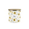 Purely Home Sunflowers Tea Storage Canister - White Floral Metal