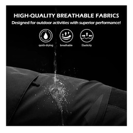 Hello MrLin Cargo Shorts for Man Waterproof Stretch Multi Pockets Quick-Dry Outdoor Running Athletic Men's Shorts（No Belt） Black