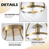 Bagood 8 Inch Mid Century Ceiling Light Modern Gold Semi