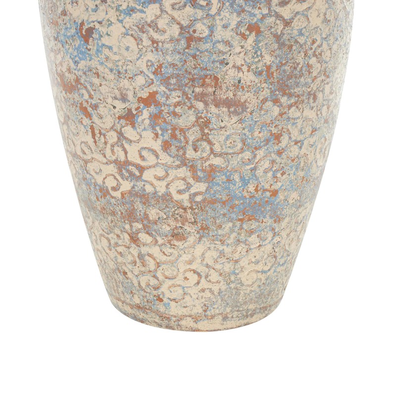 Deco 79 Ceramic Scroll Decorative Vase Antique Style Centerpiece Vase