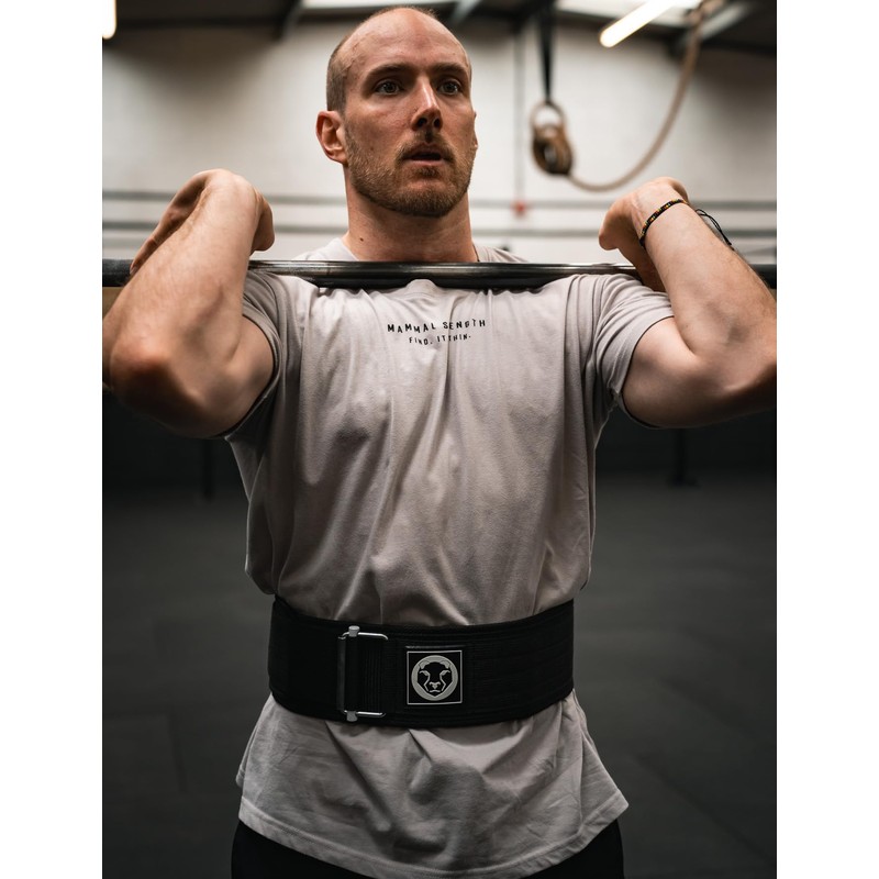 Mammal Strength Weight Lifting Belt, Comfortable Back Support, Auto-Locking 4-Inch