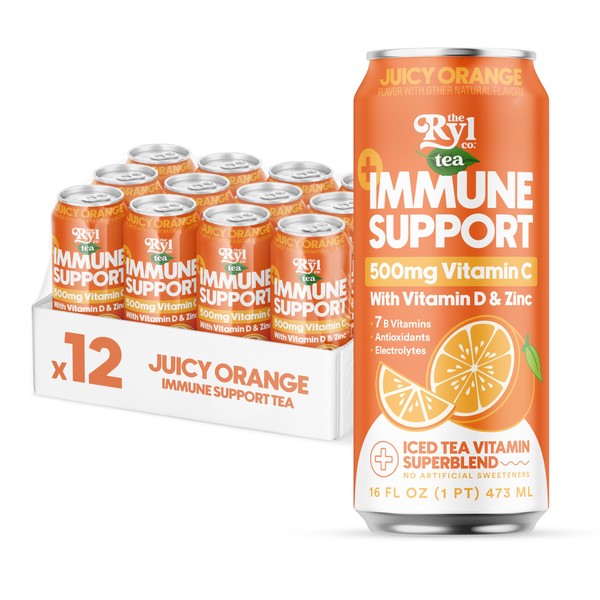 Ryl Immune Support Iced Tea, Juicy Orange, 500mg Vitamin C