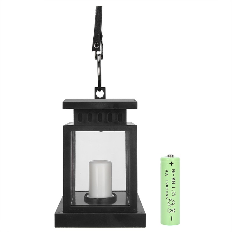 Solar Power Hanging Simulation LED Candle Light for Outdoor Garden