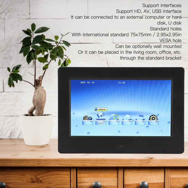 7 Inch Digital Photo Frame Multifunction Video Picture Playback Music