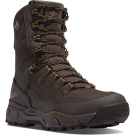 Danner Vital 8” Waterproof Hunting Boots for Men Insulated with 400g Thinsulate Ultra, Leather & Textile Upper, Comfort Footbed & Traction Outsole, Brown - 10.5 D