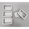 Ruwado 4 Pcs Metal Containers with Clear Window Empty Rectangular