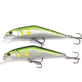 Set Package x Heavy Sinking Minnow 63mm 7.5g d-contact style for Trout Pike Perch Lure Fishing (2pcs x AYU)