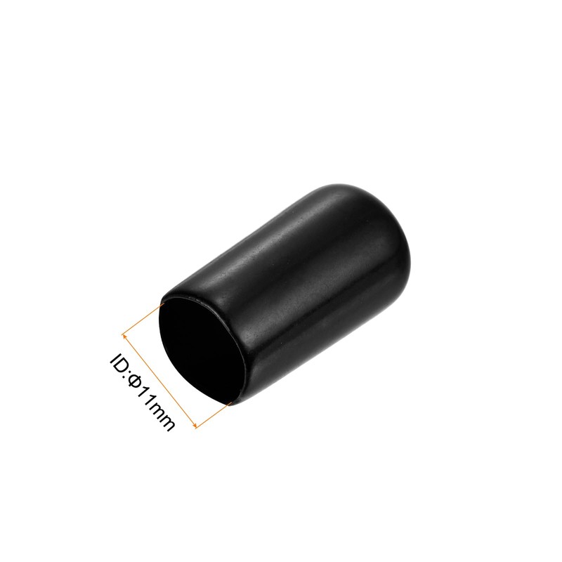 uxcell 25pcs Rubber End Caps 7/16"(11mm) ID Vinyl Round End