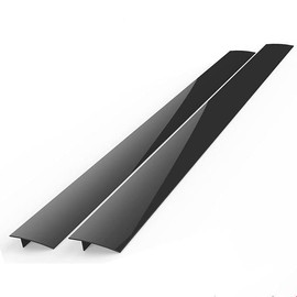 2 Pack Silicone Stove Counter Gap Cover， Flexible Easy Clean Heat Resistant Wide & Long Gap Cap Fillers,Seals Spills Between Counter, Stove Top, Oven, Washer & Dryer (21Inches, Black)