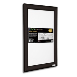 SECO Front Load Easy Open Snap Frame Poster/Picture Frame 8.5 x 11 Inches, Black Aluminum Frame (SN8511Black)