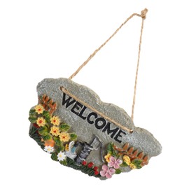 STOBAZA Creative Welcome Garden Hanging Sign Unique Door Tag with Chic Design for Home Decor for Garden Milk Tea Store Classroom and Parties Random Color