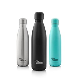 Stainless Steel Water Bottle 500ml - Otto Koning - Double-Walled Vacuum Insulated Thermos Flask. Keeps Cold Drinks 24 Hours and Hot Drinks 12 Hours. Leak-proof Thermos Flask, BPA-Free