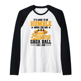 Gaga Ball Game Court Gaga Ball Player Portable Gaga Ball Raglan Baseball Tee