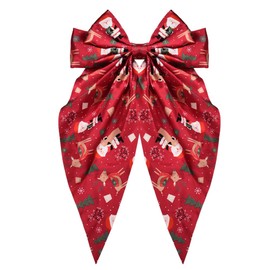 Christmas Hair Clips Barrettes for Women Hair Bow Clips with Ribbons Bows for Hair Accessories for Women Bowknot Hair Barrettes Christmas Bow Accessories for Girls Christmas Hair Bows