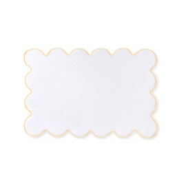 Kassatex Chairish Bath Mats - White/Yellow / 22 x 34