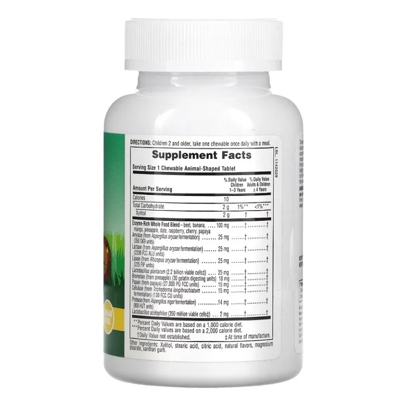 Naturesplus Animalparade Tummy Zyme Enzimas 90masticablessfn Sabor Frutas Tropicales